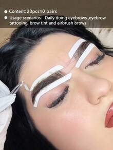 2/20/60pcs Eyebrow Drawing & Template Stickers, Suitable For Semi-Permanent Eyebrow Tattooing And Makeup, Positioning, Spraying & Shaping Auxiliary Tools - Multicolor - View 6