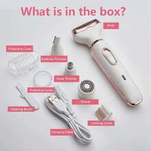 1pc 4-In-1 Women's Electric Shaver, Home Hair Removal Device, Nose Hair, Eyebrow, Underarm Trimmer, Shaving Razor - View 8