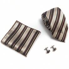 AlanKing Men's Striped Tie Set, Premium Gift Box, Suitable For Holiday And Anniversary Gifts - Color Mixing - View 9