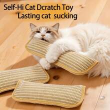 1pc Sisal Cat Scratching Pad - Built-In, Durable, Bite-Resistant, Non-Shedding, Infused With Natural Herbal Essence, All-Season Use, Cat Toy Claw Sharpener, Self-Entertainment Cat Bed Mat, Furniture Protector, Suitable For Kittens And Adult Cats - Multicolor - View 2