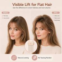 Heated Hair Volume Clip, Electric Bang Styling Hair Clip, 2-Level Heating Root Volumizing Comb, Styling For Fine And Flat Hair, Quick Hair Volume Grooming - Multicolor - View 6