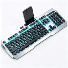 AOC Keyboard mekanik berkabel 26 tombol anti-ghosting dengan panel logam yang disikat – Mode gaming sejati memastikan tidak ada lag atau stuttering! Lampu latar yang stylish, plug-and-play, kompatibel dengan desktop dan laptop. - View 9