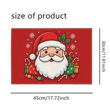 2/4/6/8pcs Santa Claus & Snowflake Print Rectangular Placemats, Suitable For Home, Hotel, Restaurant, Holiday Celebration, Banquet Table Decoration, Autumn/Winter Home Decor - Multicolor - View 5