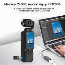 4K HD Night Vision Portable Vlog Camera, 180° Rotating Lens, Dual Fill Light, 2000mAh Long Battery Life, 32GB Pocket Stabilizer, Supports Full Body Shooting And Camera Mode, Suitable For Cycling, Hiking, Sports Recording, Daily Vlog And Travel - View 7