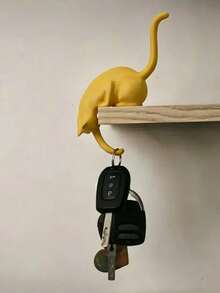 Cat Shelf Hook With Vintage Lantern, Bookshelf Decor, Cat With Lantern Shelf Decor, Whimsical Cat Shelf Accent For Bookcases &Reading Nooks A Vintage-Style Library Lantern Adds Character Decorative Bookshelf Light For Keys Desk Edge Bookshelf. - Regular Model - View 5