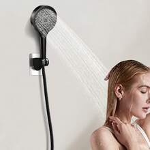 Black Filter Handheld Shower Head, ABS Large Panel Pressure Boost 3-Mode Shower Head For Home Hotel Use - 26.5 X 13 X 4 cm - View 9