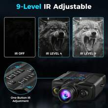 4K Night Vision Goggles For Adults, 3.99" HD Screen, Rechargeable Night Vision Binoculars With 64GB TF Card For Hunting Camping Surveillance - C - View 5