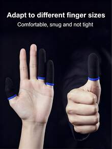 50-Piece E-Sports Gaming Finger Sleeve Set + 1 Storage Bag; Mobile Game Anti-Slip Touchscreen Finger Sleeves; Mobile Game Sensitive Operation Aid Accessory. - View 7