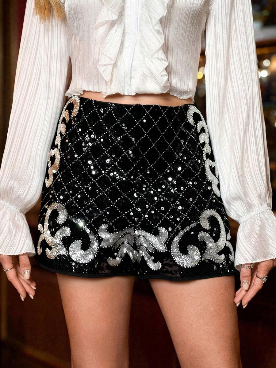 Women Shorts - Silver - View 1