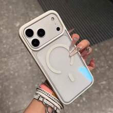 磁吸無線充電手機殼，適用 17 Pro Max 16 15 14 13 12 Mini 11 Plus 16e 17e，壓克力透明保護殼 - 白色 - 查看 6