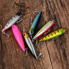 6pcs Floating Pencil Lure Set, Surface Bionic Hard Bait For Bass And Perch Fishing - Multicolor - View 4