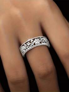 1pc Vintage Ring Women's Wedding Engagement Party Jewelry Valentine's Day Gift - 1# - View 7