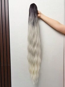 22/24/32英吋長波浪合成纖維馬尾接髮，耐熱纖維，適合女性與女孩，派對與日常使用 - 彩色 - 查看 2