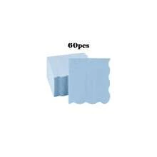20/40/60Pcs,Macaron Solid Color Scalloped Edge Disposable Cocktail Napkins,2‑Ply Plain Morandi Pastel Serviettes In Light Green,Pink & Light Blue,Minimalist Table Decor Tissues,Ideal For BabyShower,Birthday Party,Wedding,Afternoon Tea,Picnic - Multicolor - View 17