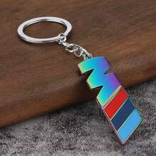 1pc Cross-Border Carbon Fiber Texture Car Logo Metal Keychain Pendant - Car Modification Logo Keychain Accessory - 1PC - View 10
