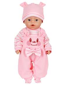 14pcs 16-18in Children Doll Pink Outfit Set, Rompers, Dresses, Jackets, Headbands, Fun Toy Doll Clothes, Children Birthday Gift, Gift For Kids, Doll Not Included - Multicolor - View 9
