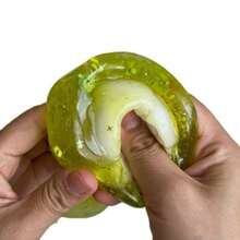 1pc Crispy Squeeze Toy, Transparent Jelly Texture Filled Stress Relief Toy, Fresh Style Desktop Ornament (Non-Restorable Crispy Handmade Ball) - Multicolor - View 4