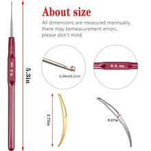 8pcs Crochet Hair Needle Tools, Hair Crochet Hook Set, Suitable For Braiding And Dreadlocks - View 5