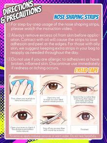 Invisible Nose Shaping Tape, Stretchable Double-Sided TPU Adhesive, Create Anime-Style Slender Nose Shape, 2-In-1 Nose Shaping Tape + Eyelid Tape, Suitable For Heavy Makeup And Cosplay - Pink - View 8