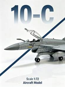3pcs 1:72 Scale Aircraft Display Model Toy With Stand, ABS Plastic Fighter Jet Toy With Openable Cockpit & Rolling Wheels, Collectible Jet Ornament, Home Office Shelf Showcase Decor, Hobby Gift For Aviation Enthusiasts Funny Halloween, Christmas,1pc - Multicolor - View 2
