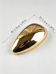 Smooth Teardrop Metal Brooch, Multifunctional Suit Waist Tightening Clip, Minimalist Solid Color Coat & Dress Decorative Pin - Multicolor - View 5
