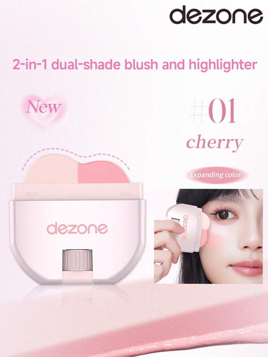 DEZONE 2-In-1 Highlighter & Blush Stick, Perfect Gift For Friends