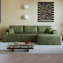 270cm Modular Chaise Lounge - Green 3 Seat Sofa Frame - Green 3 Seat - 查看 4
