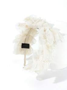 1pc Mesh Pleated Triple Layer Bow Headband, Elegant Elegant Bow Hair Accessory, Versatile For Daily/Date/Commute - Multicolor - View 11
