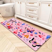 1pc Flannel Butterfly And Zodiac Pattern Doormat, Non-Slip Machine Washable Fade-Resistant Rug, Soft Comfortable High Quality, Suitable For Living Room Bedroom Kitchen Laundry Room Office Game Room Tapestry Yoga Mat, Home Aestheti - Multicolor - View 7