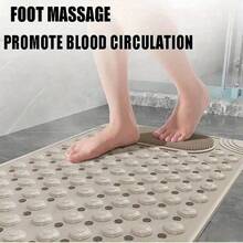 1pc Non-Slip Massage Bathtub Mat With Massage Foot Pad, Durable PVC Suction Cup Shower Mat, Bathroom Safety Mat, Suitable For Home Toilet, Anti-Slip Safety Design, Rectangular Shower Mat And Bathroom Non-Slip Mat - Multicolor - View 4