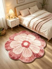 1pc, Modern Floral Design Decorative Rug, Bedroom Decor, Small Rug, Carpet, Home Decor, Living Room Rug, Living Room Small Rug, Bedroom Rug, Living Room Home Decor, Outdoor Rug, Washable Rug - Multicolor - View 3