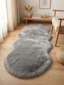 1 pieza Alfombra decorativa gris ondulada, decoración de dormitorio de peluche para el Día de San Valentín, alfombra pequeña, alfombra, decoración del hogar con amor, alfombra de sala de estar, alfombra pequeña de sala de estar, alfombra de dormitorio, decoración del hogar de sala de estar, alfombra de exterior, alfombra lavable - Multicolor 2 - Ver 3
