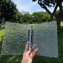 A5 波浪透明壓克力資料夾 清透耐用材質 活頁筆記本封面 可作為筆記本、計畫本、卡片收納 B - 水晶卡冊 - 查看 3