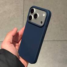 Liquid Silicone 3-Layer Full Coverage Soft Rubber Phone Case Compatible With IPhone 17 Pro 17 Pro Max 17, Fresh Summer Color, Shockproof Protective Shell With Anti-Scratch Microfiber Lining, Compatible With IPhone 13 11 16 Pro Max 15 14 Plus 12 Mini XS Max 7 8 Plus - Midnight Blue - View 5