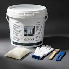 Water‑Resistant Anti‑Mildew Coating Kit, Multipurpose Waterproof Rust‑Proof Antibacterial Wall Sealant Paint With Brush Scraper Gloves For Home Kitchen Bathroom - View 10