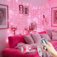 LED Curtain String Lights, USB Powered, 8 Lighting Modes, Fairy Lights For Holiday Wedding, Bedroom Living Room Home, Festival Party, Christmas, Thanksgiving, Halloween Decoration, Christmas Tree Decoration - USB Curtain Light Strings - View 16