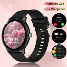 Reloj inteligente para mujer 2026 con pantalla HD de 1.28 pulgadas, multifunción, compatible con asistente de voz AI, recordatorio de notificaciones y llamadas inalámbricas, monitor de fitness con pronóstico del tiempo y gestión de ejercicios, diseño de moda - Multicolor - Ver 15