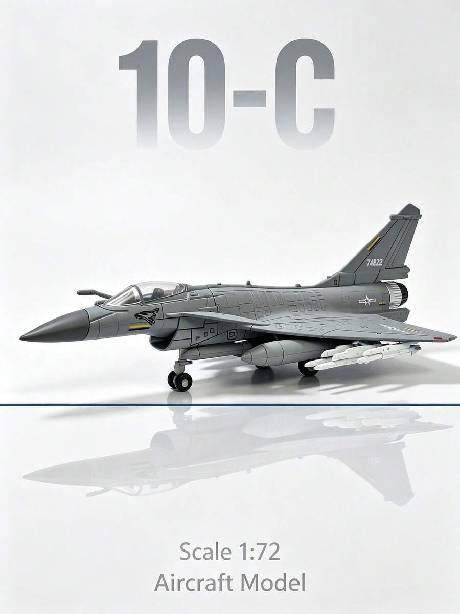 3pcs 1:72 Scale Aircraft Display Model Toy With Stand, ABS Plastic Fighter Jet Toy With Openable Cockpit & Rolling Wheels, Collectible Jet Ornament, Home Office Shelf Showcase Decor, Hobby Gift For Aviation Enthusiasts Funny Halloween, Christmas,1pc - Multicolor - View 1