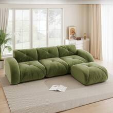3 Seat Green Modular Sofa - L Shape Sofa - Green 3 Seat - 查看 2