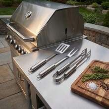 Barbecue Set 3 Pieces – Barbecue Utensils With Spatula And Tongs – Barbecue Accessories With Fork – Stainless Steel Barbecue Tools – Silver - Silver - View 8