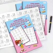 Buku Latihan Matematika 32 Halaman, Latihan Harian Penjumlahan dan Pengurangan Dua Angka Tingkat Lanjut, Buku Latihan Aritmatika Mental Dasar. Ideal untuk Aktivitas Matematika Harian, Bahan Tambahan di Rumah dan Sekolah, Perlengkapan Kantor Harian, dan Matematika. - MultiWarna - View 4
