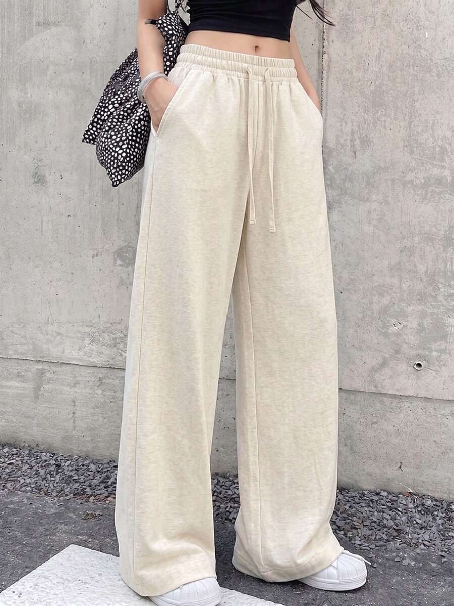 Women's Straight Leg Casual Long Pants, Versatile Outdoor Pants For Spring And Autumn, Suitable For Daily Wear, Home, Office, Gatherings And Sports - Khaki - View 1
