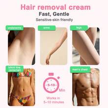 Krim Penghilang Bulu Netral ini dengan Formula Lidah Buaya dan Minyak Jojoba Cocok untuk Kaki, Lengan, Ketiak, dan Area Bikini, Merawat Kulit dengan Lembut untuk Menjadikannya Halus dan Lembut - Beraneka warna - View 3