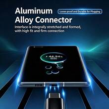 كابل شحن سريع USB Type-C، كابل شحن وبيانات USB-A إلى USB-C (مضفر من النايلون 33 قدم/6.6 قدم/10 قدم)، متوافق مع Galaxy S25/24/S23/S22/S21، الهواتف، متوافق مع iPhone 16/16 ProMax/15 Plus/15 Pro/15 Max، متوافق مع Redmi والهواتف وهواتف Android الأخرى كابل شحن - الأسود - مشاهدة 2