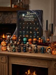 2026 Halloween Advent Calendar, 31-Day Countdown Blind Box, Includes Halloween Mini Figurines, Spooky Holiday Desktop Decor And Mysterious Party Gifts, Blind Box, Blind Box Set, Mystery Box, Mystery Blind Bag - Multicolor - View 4