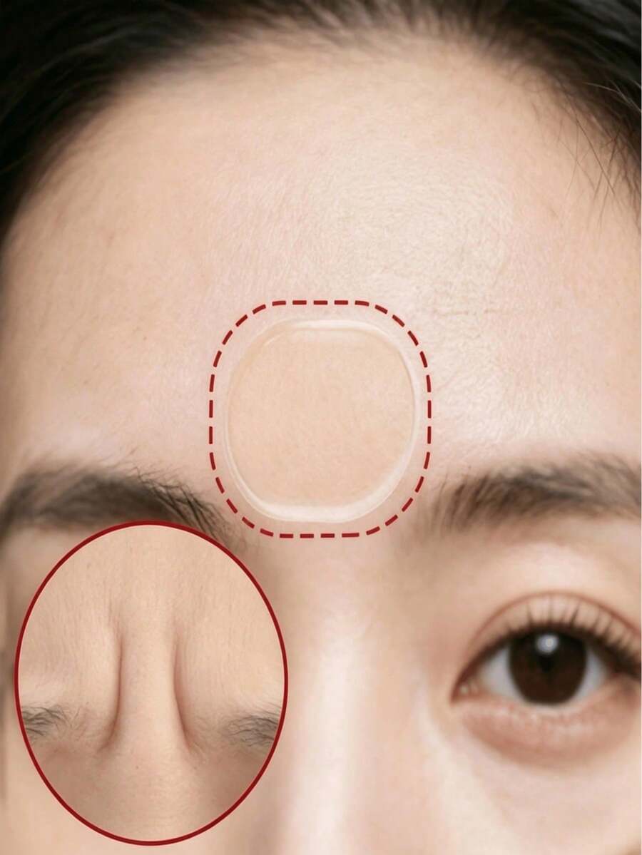 1-18pcs Self-Adhesive Nighttime Forehead Patches, Reusable Elastic Silicone Patches, Suitable For Forehead And Full Face, Washable, Smooths Fine Lines And Forehead Wrinkles, Skincare Accessory, Essential Travel Facial Care Product - One Size Fits All - View 1