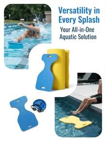 Swim Kickboard H-Shape Floating Board, High Density XPE Foam Swimming Training Float Board With Hand Grips, Water Sports Aid For Adults Kids Beginner Swimming Practice Pool Lake Water Exercise, Non Absorbent Durable Swim Float Training Equipment - A - View 10