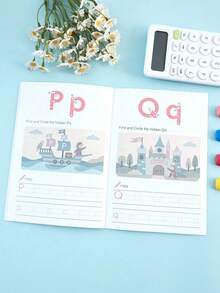 1pc A-Z Letter Tracing Practice Book, Picture-Based Sentence Making Workbook, Back To School Learning Copybook, Teacher Reward Gift - Multicolor - View 11