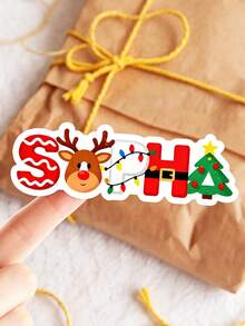 Personalized Christmas Gift Tags/Custom Name Tags/Christmas Stickers/Holiday Gift Christmas Name Tags/Christmas Gift Label Stickers - Multicolor - View 4