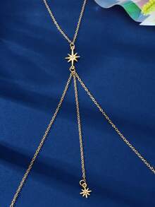 1pc Gold Star Pendant Beach Body Chain For Women - Yellow Gold - View 4